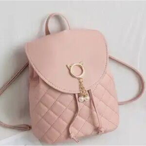 Elegant Pink Quilted  Backpack
